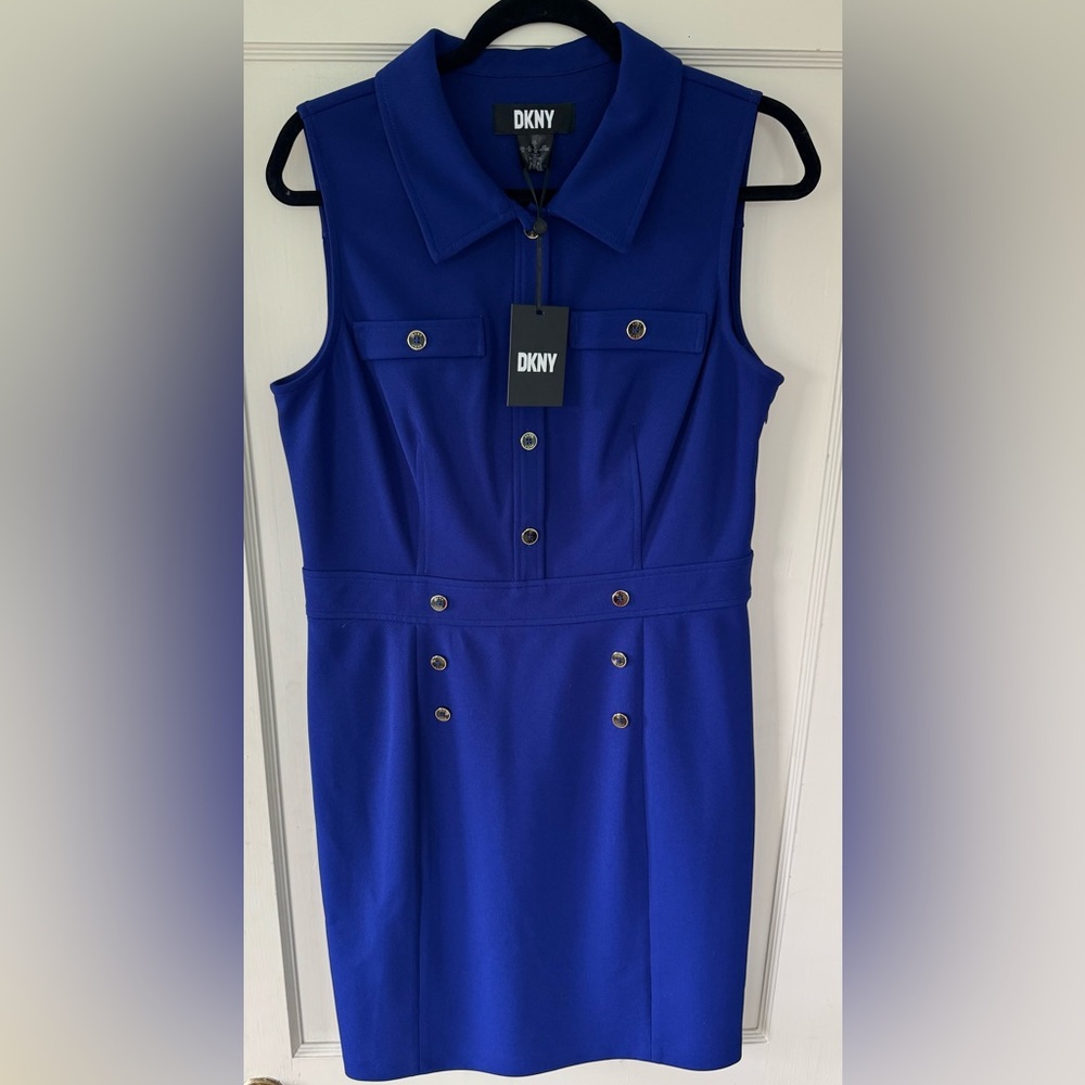 DKNY Women's Royal Blue Mini Dress